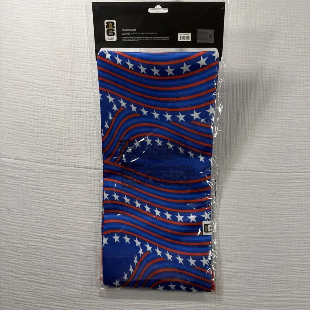 Official FIFA World Cup 2026 Fan Scarf Red, White & Blue USA We Are 26